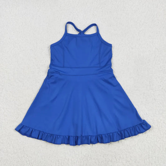 Blue Girls Summer Athletic Dress