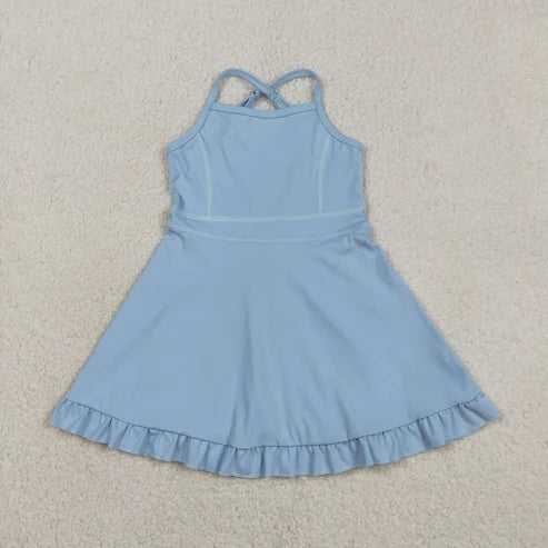 Blue Cross Back Athletic Dress