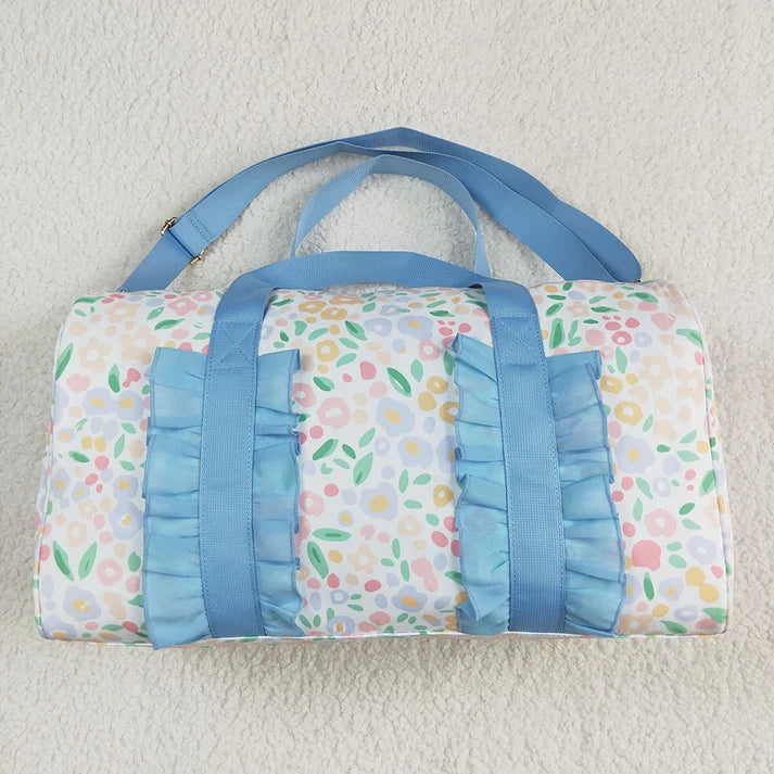 Blue Floral Duffle