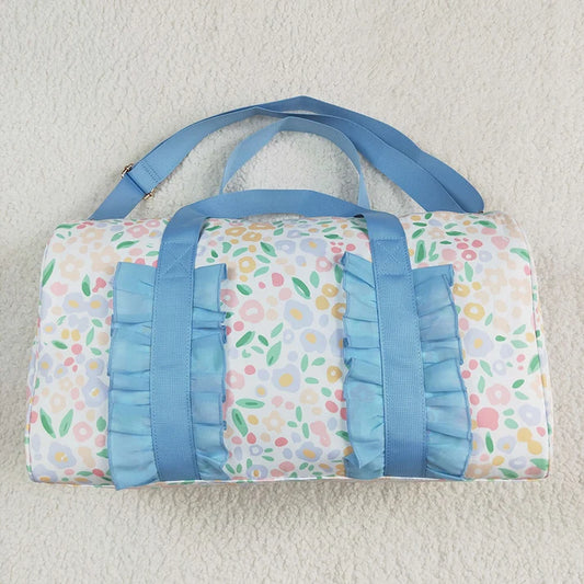 Blue Floral Duffle