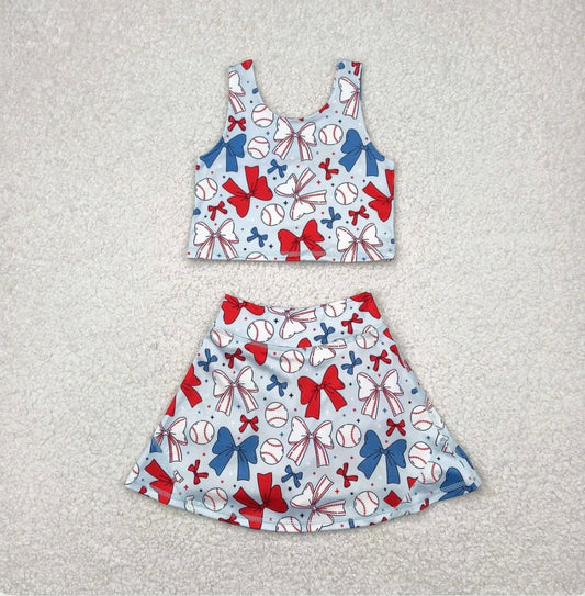 Baseball and Bows 2 piece