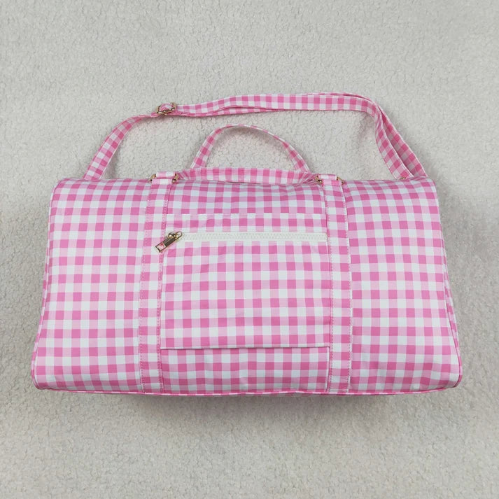 Pink Gingham Duffle Bag