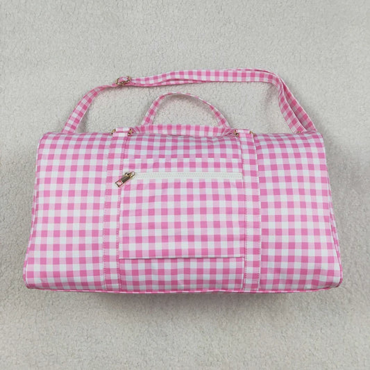 Pink Gingham Duffle Bag