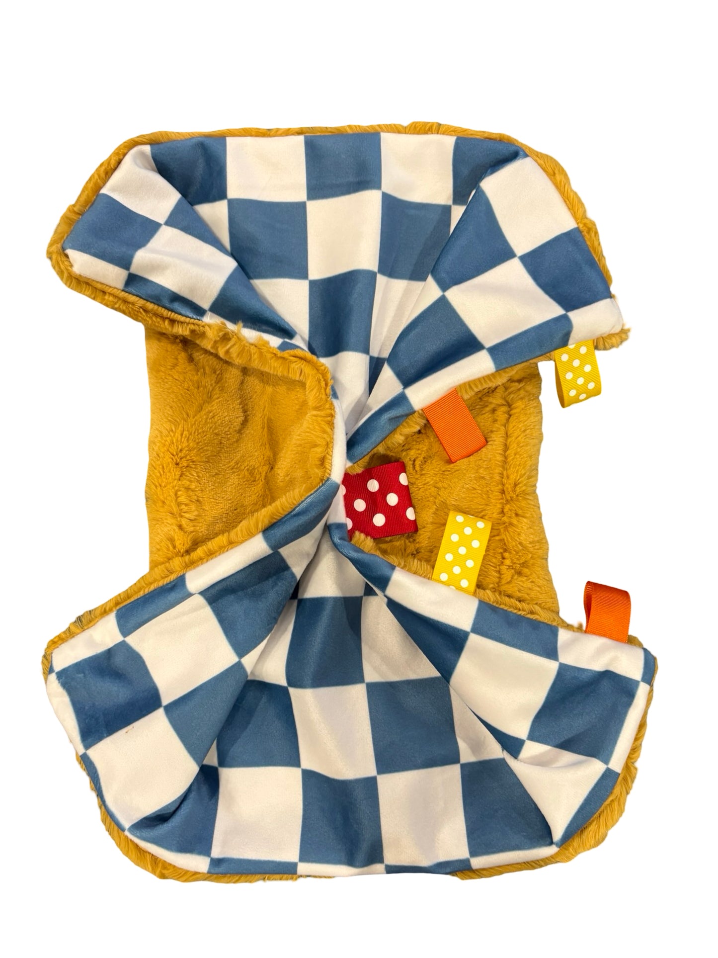 Blue Check and Mustard Lovey
