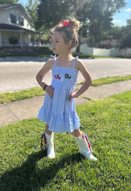 USA Seersucker Dress