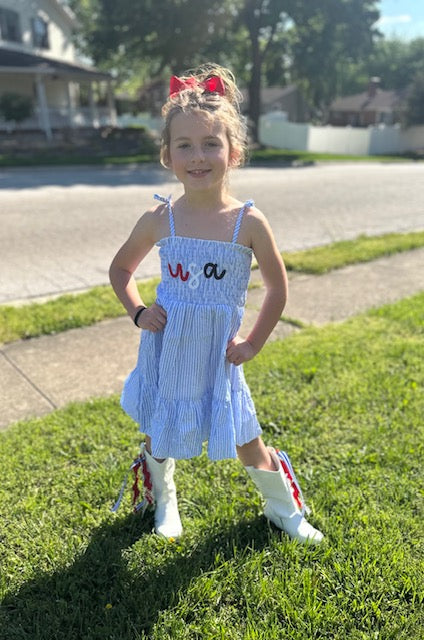 USA Seersucker Dress