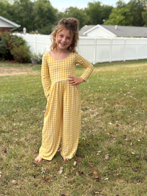 Honey Gingham Leggy Romper