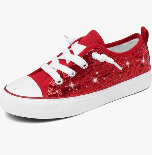 Red Sequin Shoes