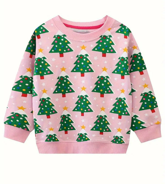 Pink Christmas Tree Sweatshirt