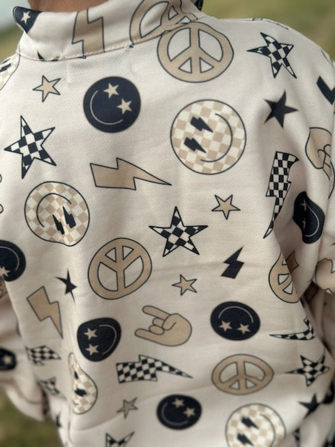 Peace and Smiley Face Sweatshirt