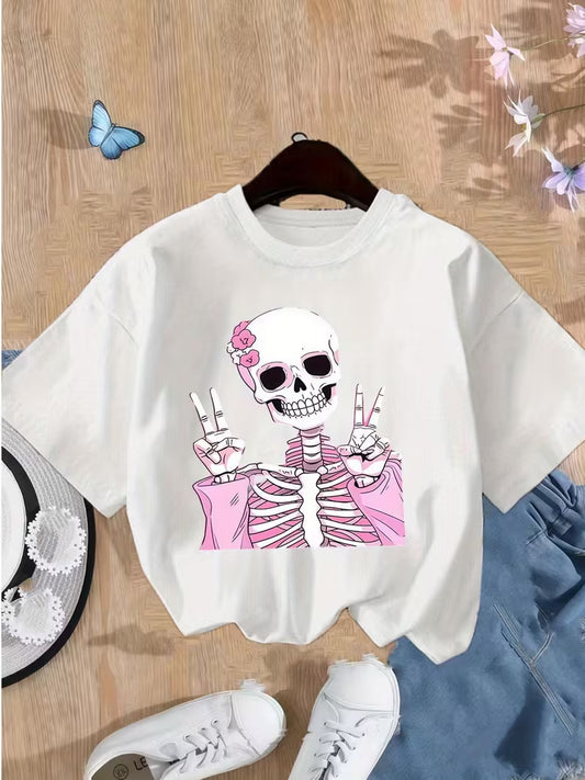 Pink Skeleton Tee Shirt