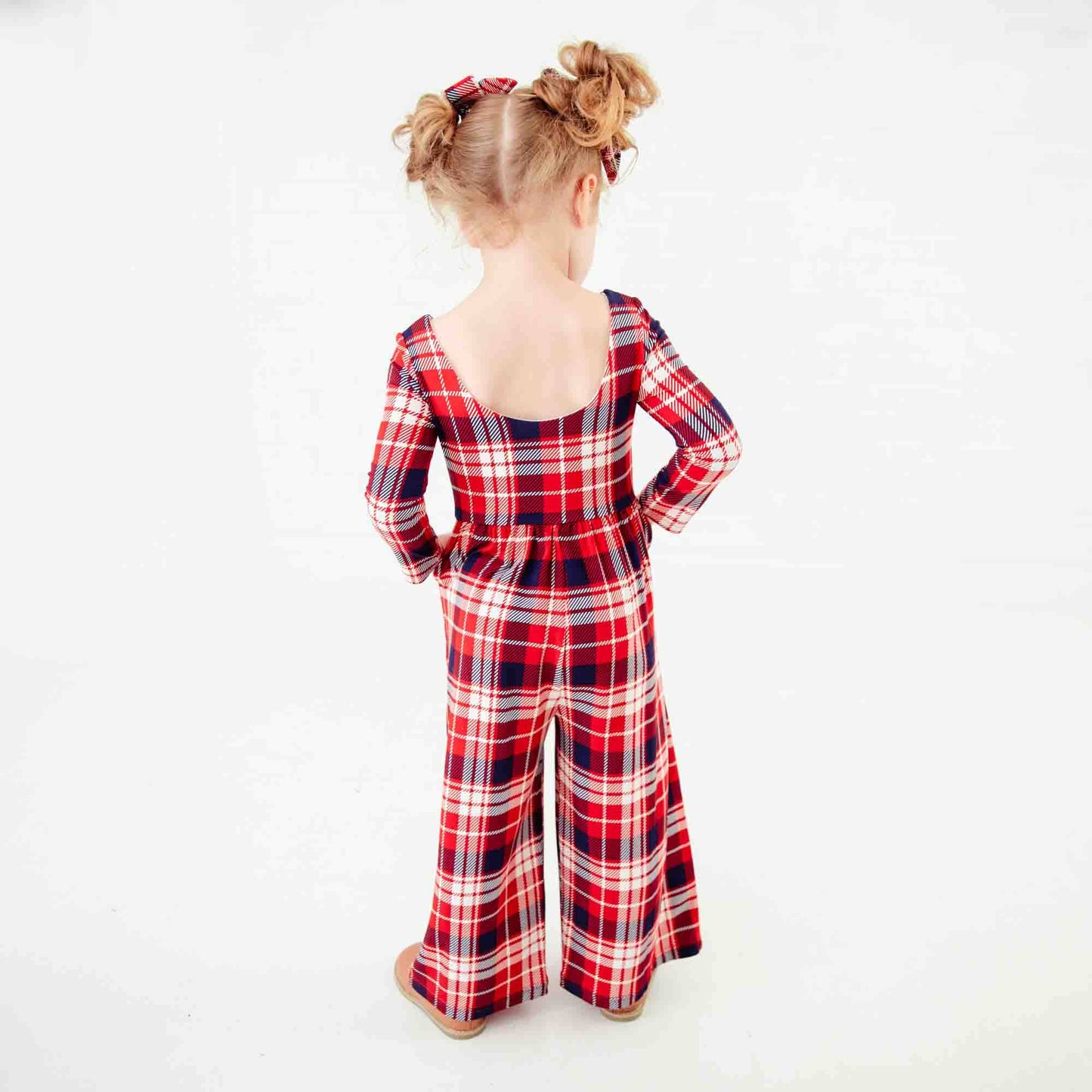 Rudolph's Plaid Leggy Romper