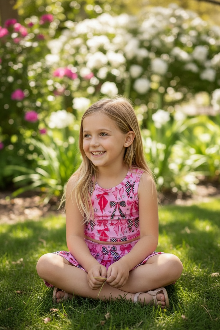 Two Piece Bow Active Wear Set