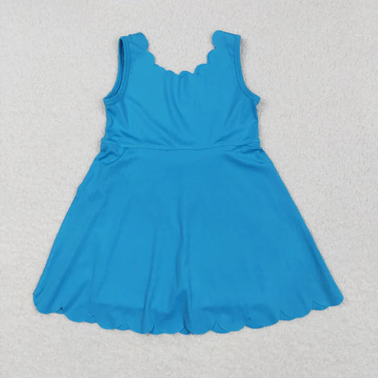 Blue Scallop Athletic Dress