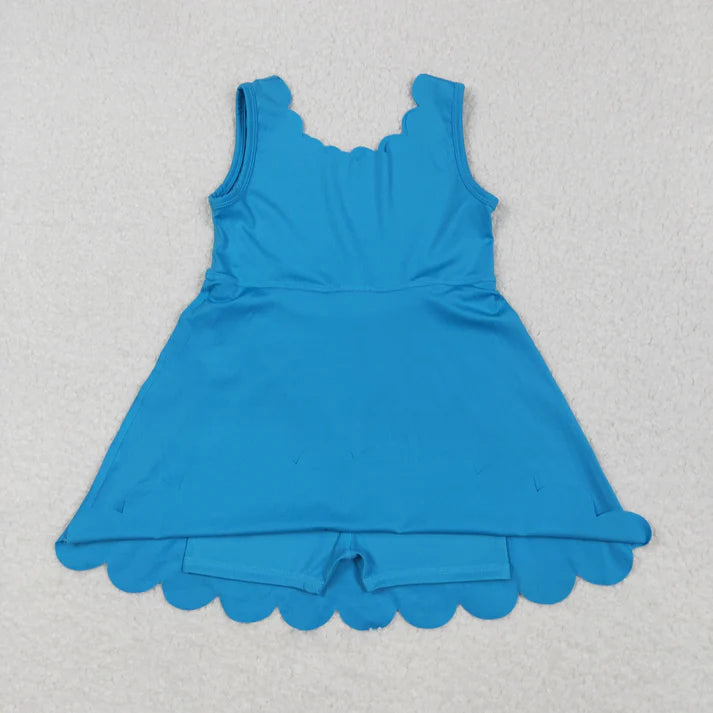 Blue Scallop Athletic Dress
