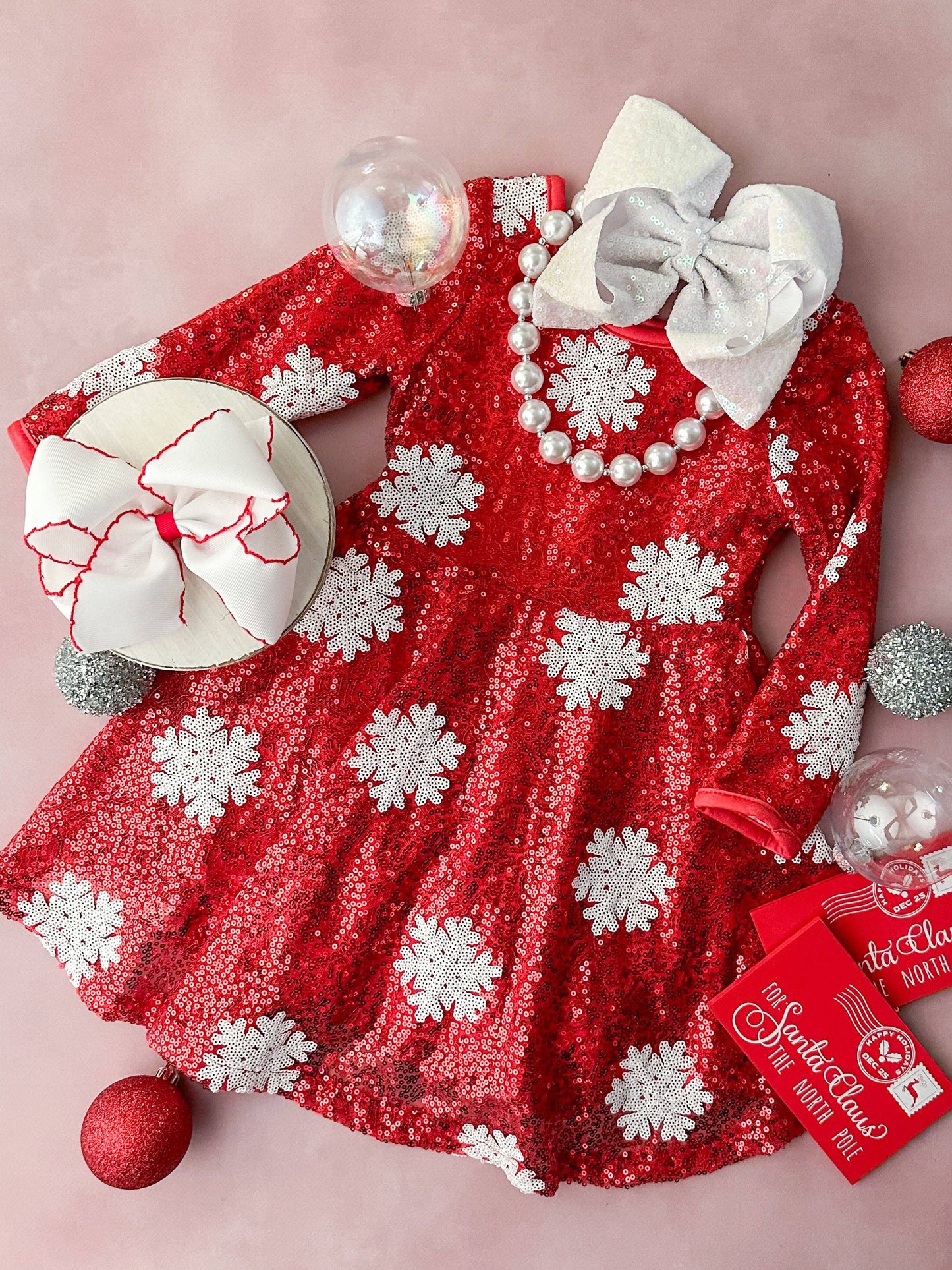 Snowflake Sequin Twirl Dress