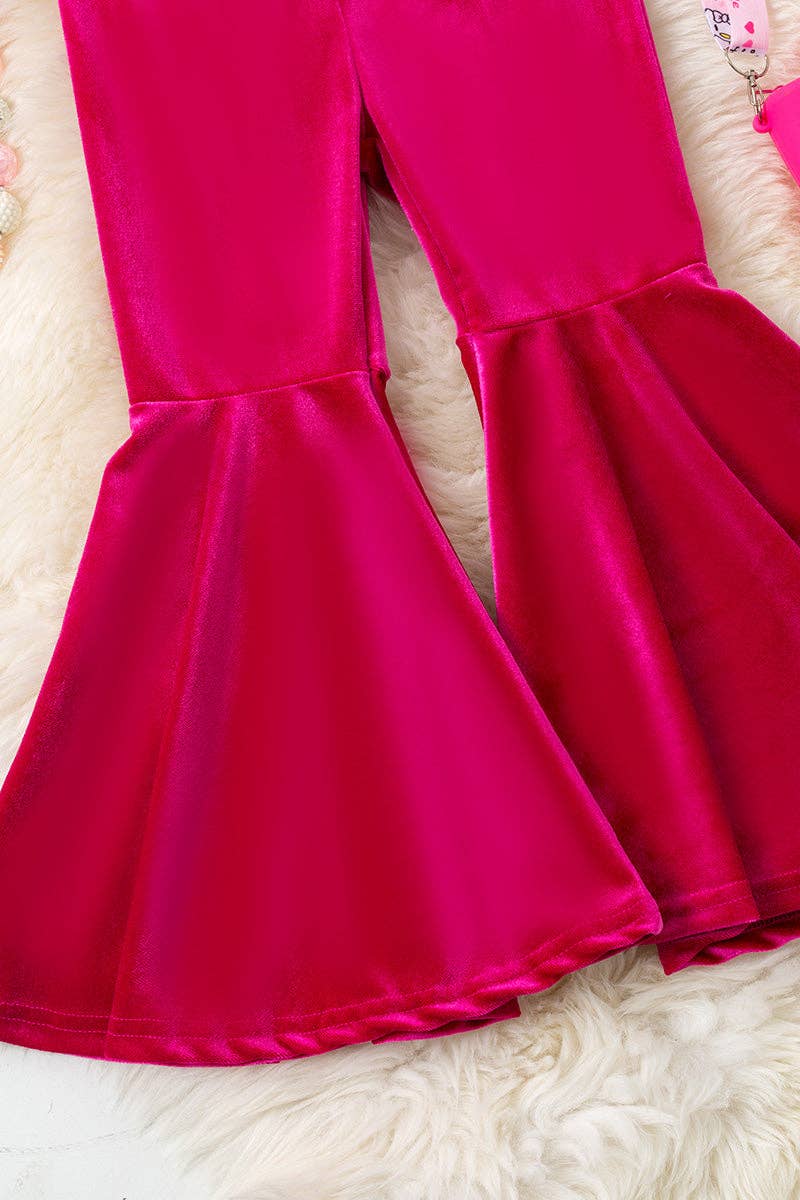 XOXO Fuchsia Velvety Romper