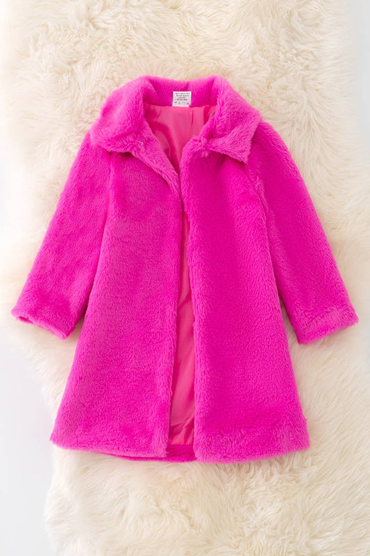 Fuchsia Fur Cardigan