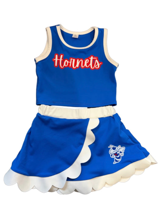 Blue Hornets Two Piece Cheer Set