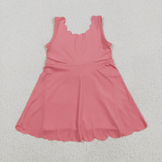 Pink Scallop Athletic Dress