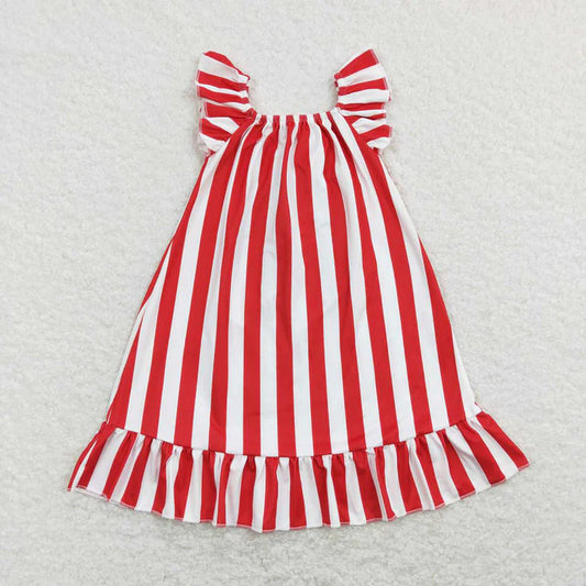 Red Stripe, Blue Bow Dress