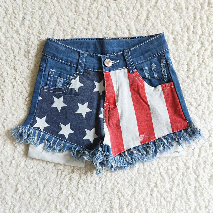 Stars and Stripes Girls Shorts