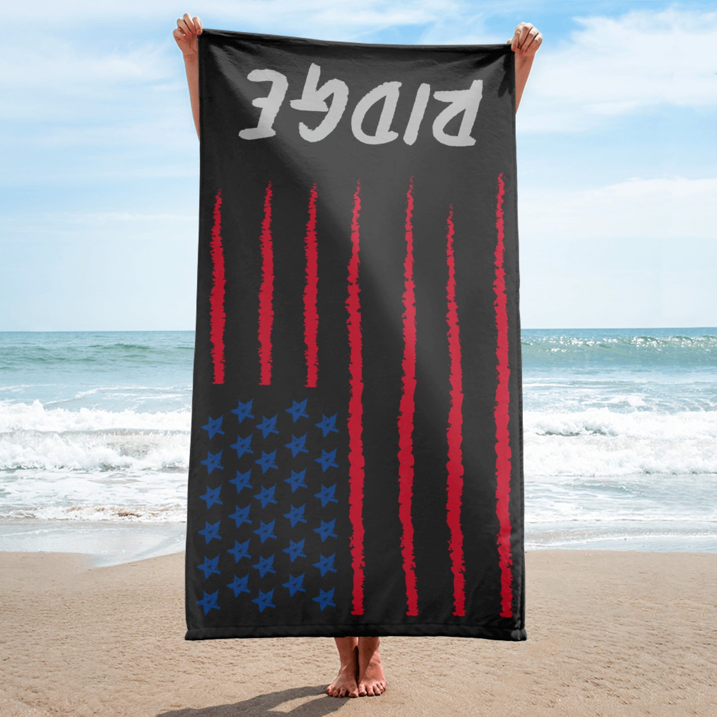 Flag Personalized Beach Towel