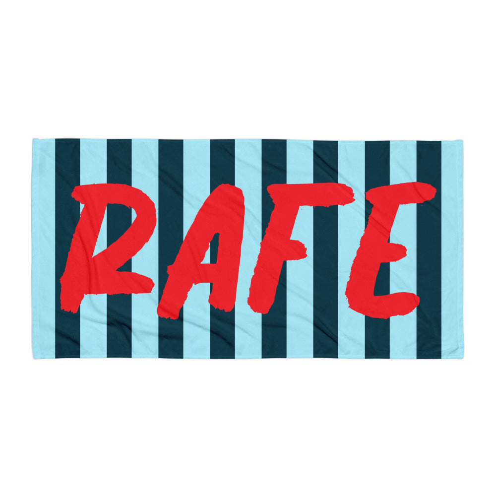 Blue Stripe Personalized Beach Towel