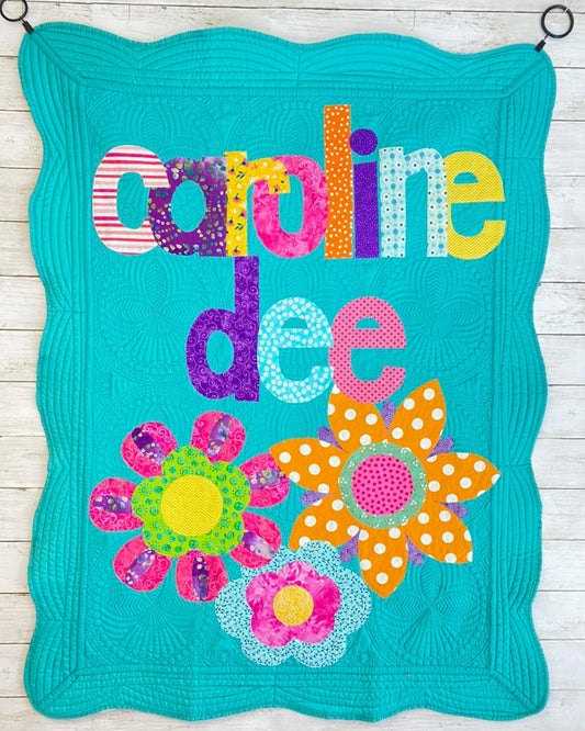 Flowers Personalized Baby Quilt
