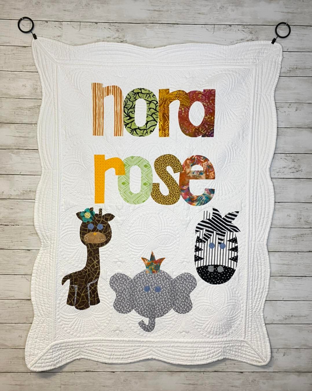 Safari/Jungle Animals Personalized Baby Quilt