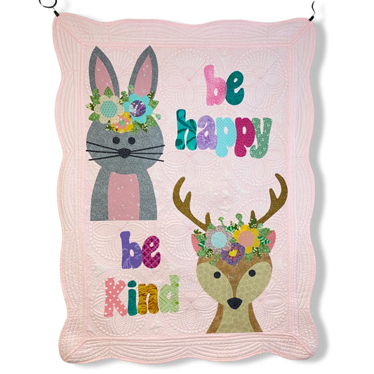 Be Happy, Be Kind Baby Quilt