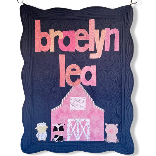 Barnyard Animals Personalized Baby Quilt