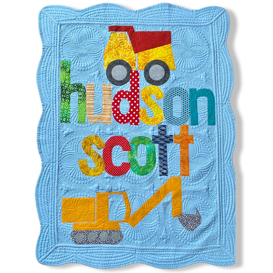 Construction Personalized Baby Quilt