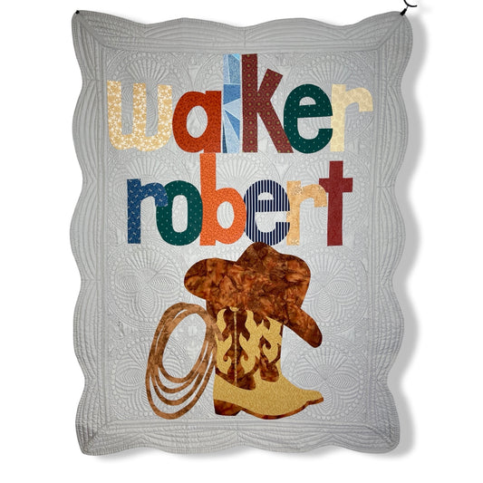 Cowboy Personalized Baby Quilt