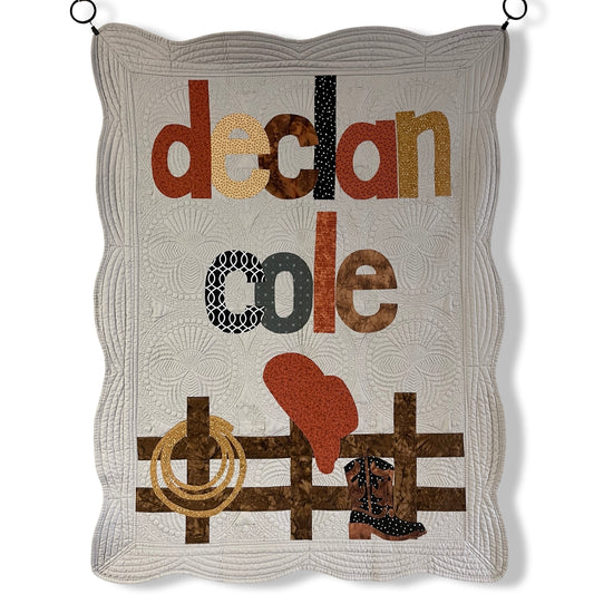 Cowboy/Cowgirl Personalized Baby Quilt