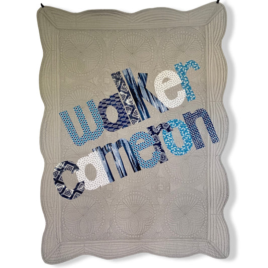 Personalized Name Baby Quilt - Name Only