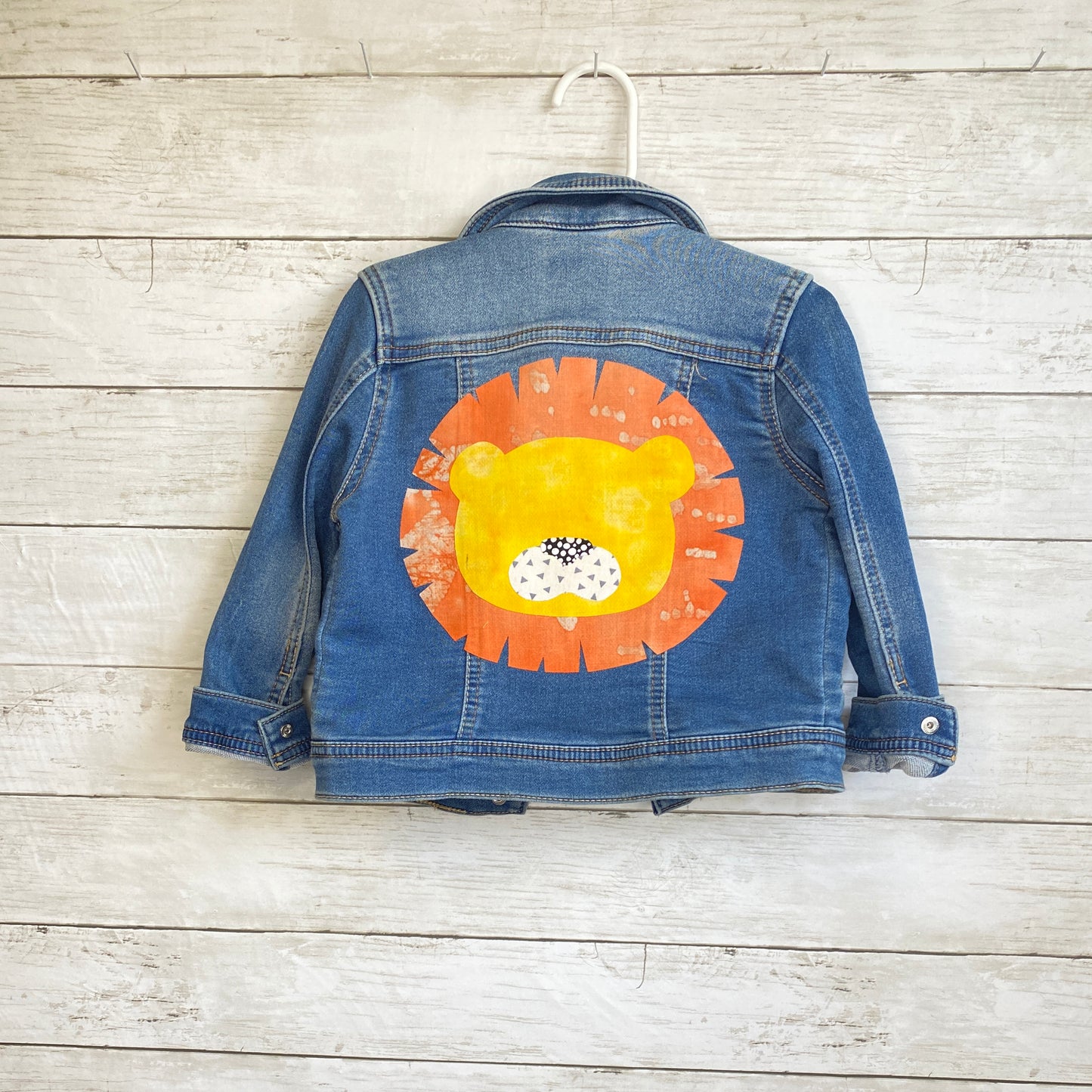 Lion Applique Jean Jacket