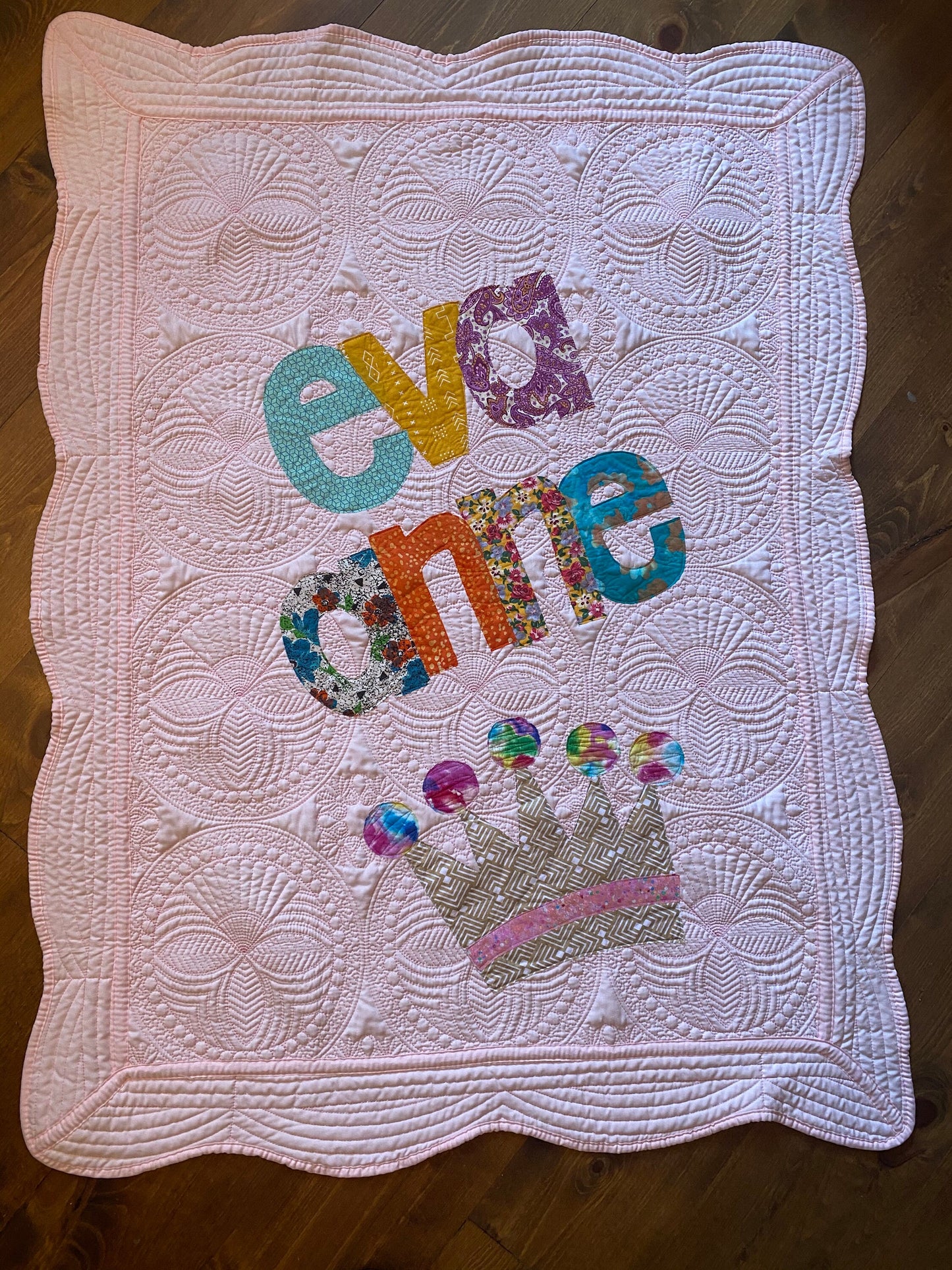 Crown Princess Personalized Name Quilt