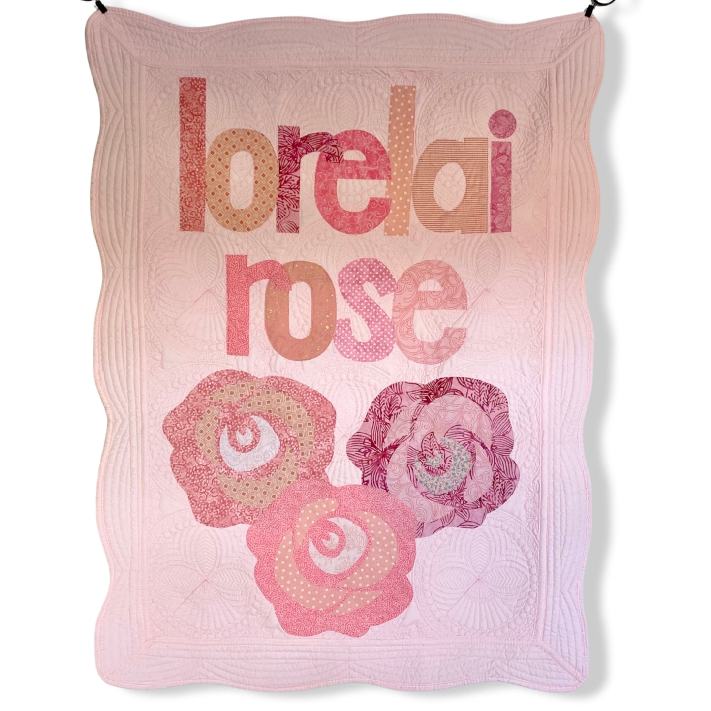 Rose Personalized Baby Quilt