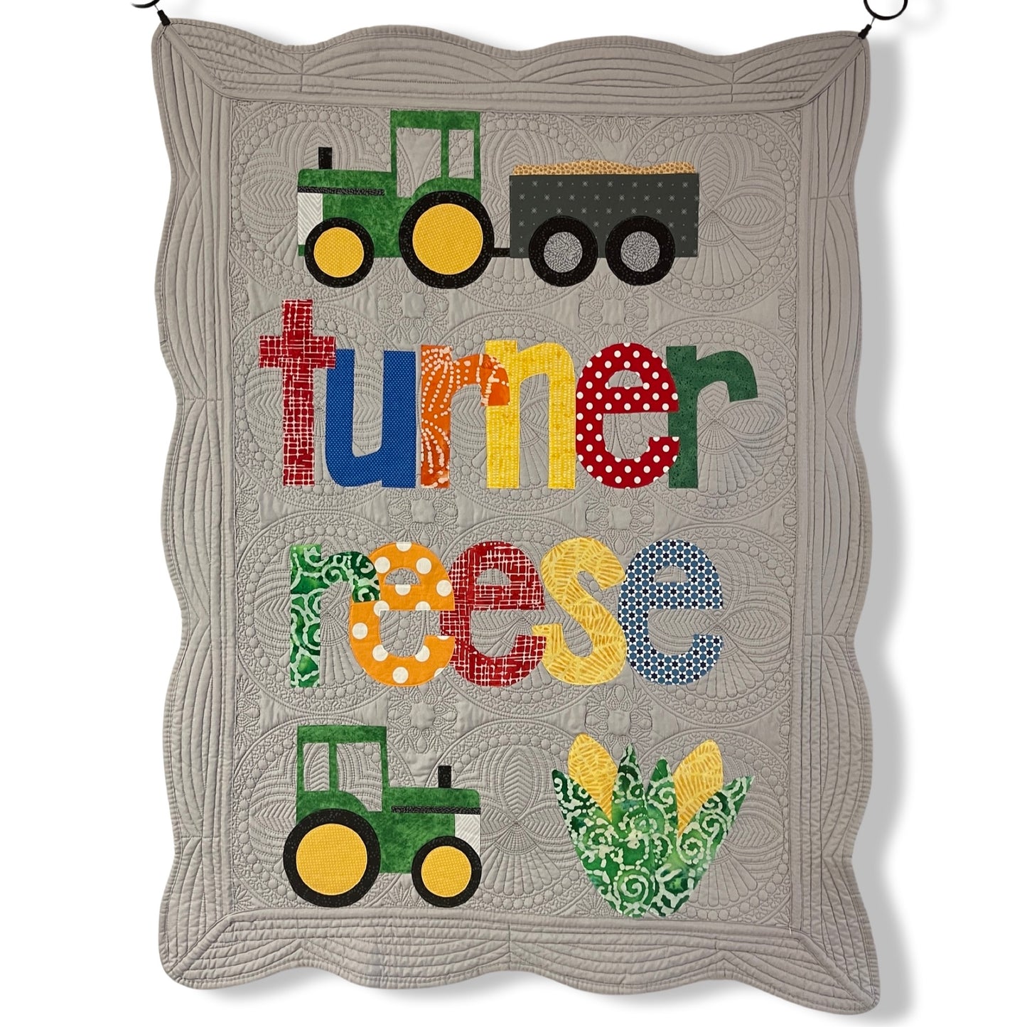 Tractor Personalized Baby Quilt