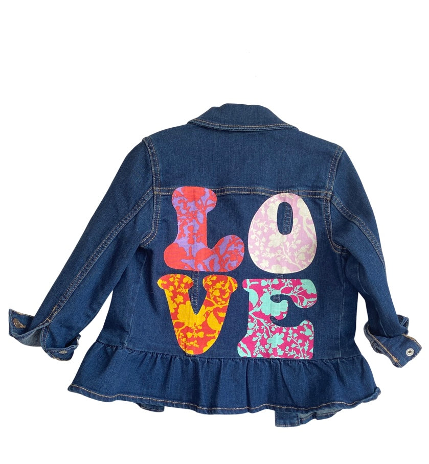 LOVE Applique Jean Jacket